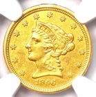 1856-O Liberty Gold Quarter Eagle $2.50 New Orleans Coin Certified NGC AU Detail