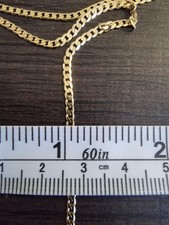 2 MM Cuban Link Chain 18 Inches Long 14K Yellow Gold 3.3 Grams