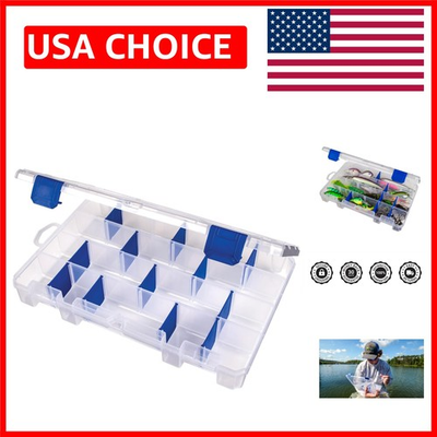 #ad Outdoors 4007 Tuff Tainer Clear Fishing Tackle Box with Zerust Protection 1... $10.79