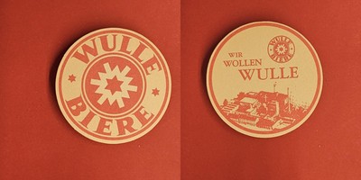 Wulle beers round we want Wulle brewery beer mat beer