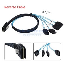 Lot 1-10PCS Internal Mini SAS SFF-8087 To 4x Straight Reverse SATA Fanout Cable