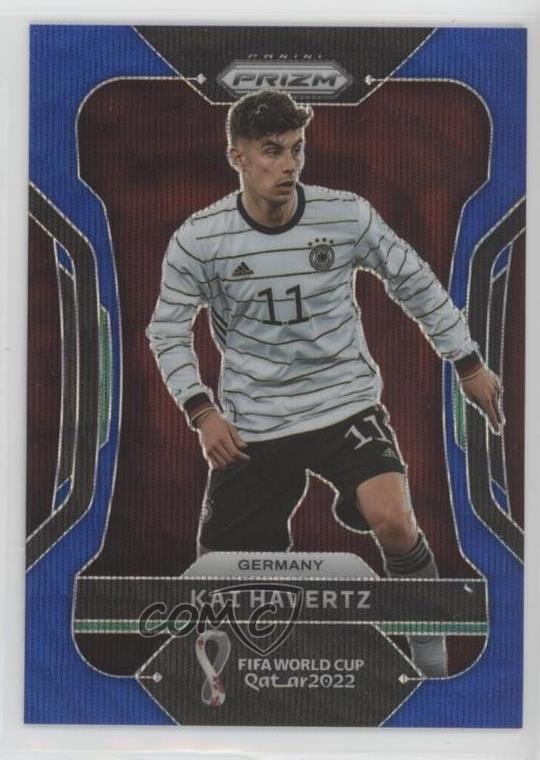 2022 Panini Prizm World Cup Qatar Blue Wave Prizm 85/199 Kai Havertz #110 0ws1