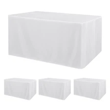 Obstal 4 Pack Table Clothes for 8 Foot Rectangle Tables - Water Resistant Was...