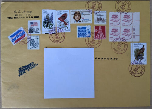 Enveloppe 14 timbres USA 1982 - Photo 1/1