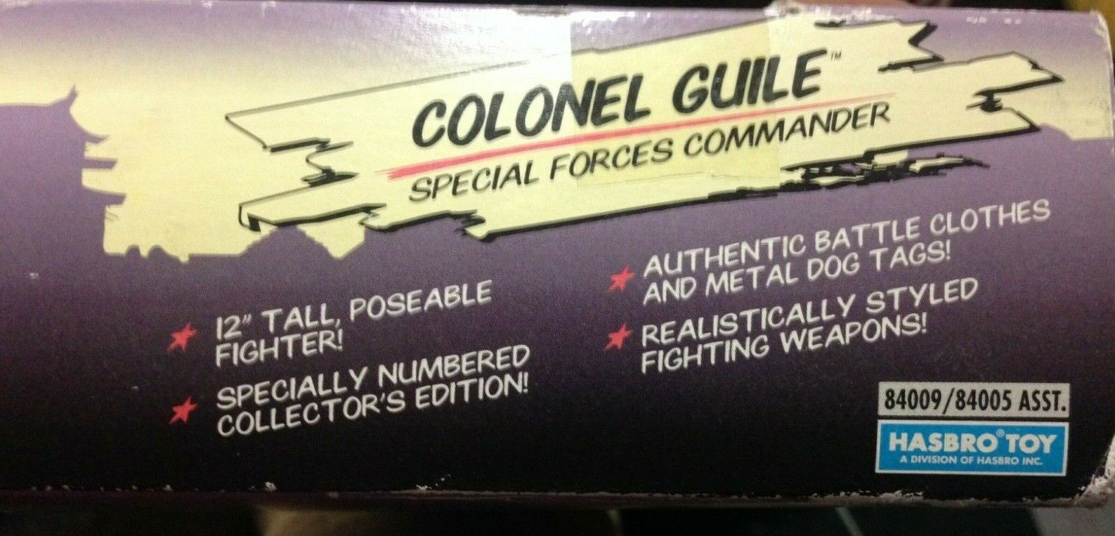 Hasbro Street Fighter Colonel Guile Special Forces Commander Toy Sealed  1993