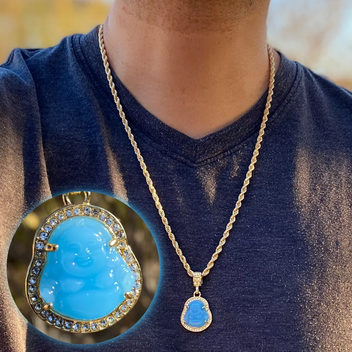 Sky Blue Resin Buddha 1