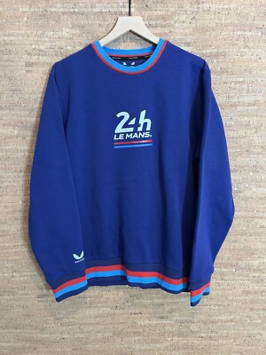 NWT SWEATSHIRT Sportscar 24 Hours Heures Le Mans Castore Heritage Blue US M XXL