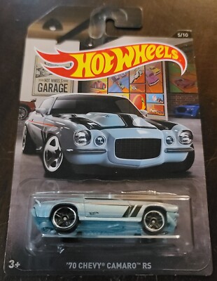 Hot Wheels 2016 Garage Series '70 Chevy Camaro RS Blue #5/10