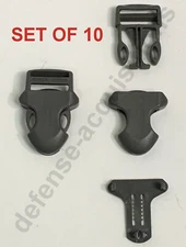 SET OF 10 - 1" ITW Side Release Surface Mount Surmount Military Buckle FOLIAGE