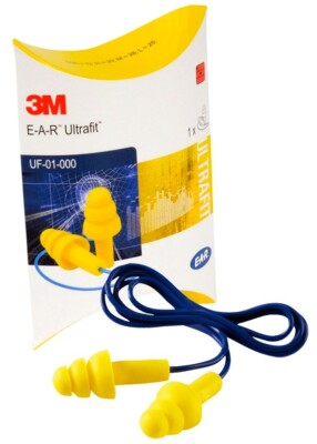 3M  EAR Ultrafit Ohrstöpsel  32dB  mit Kordel, angenehm weich +wiederverwendbar