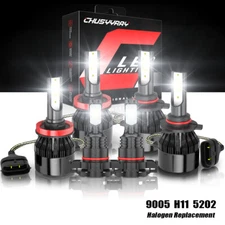 For Chevy Tahoe 2015-2016 2017 2018 2019 6x Combo LED Headlights + Fog Bulbs Kit