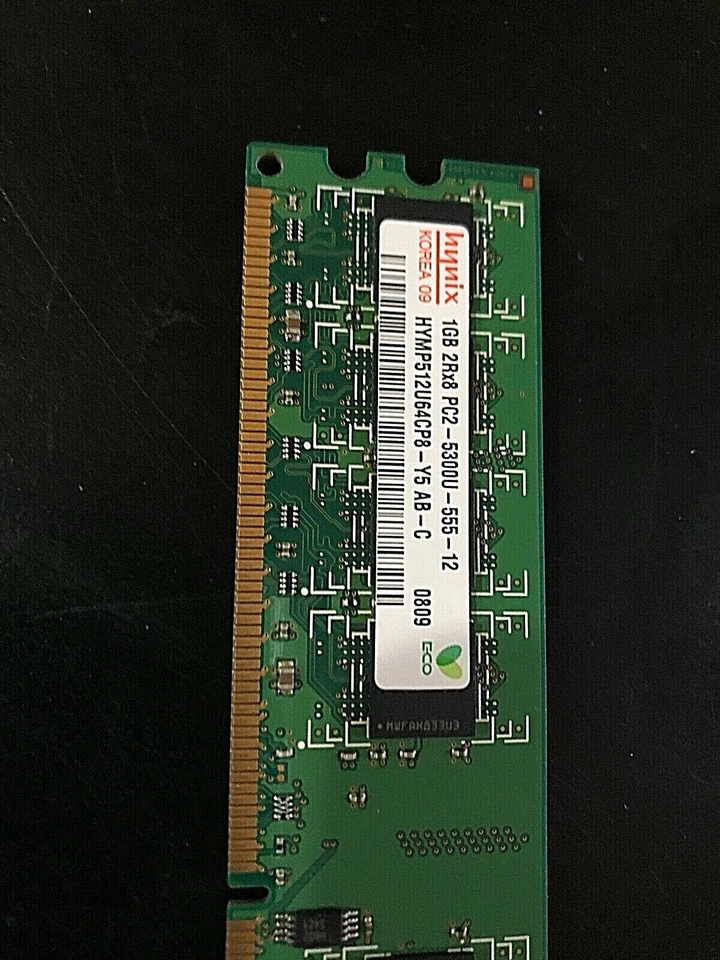 Hynix HYMP512U64CP8 1GB DDR2-667 (PC2-5300) Random Access Memory RAM  NEW - Image 2 of 3