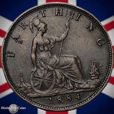 Great Britain 1884 Farthing 1/4d GB4061 | eBay