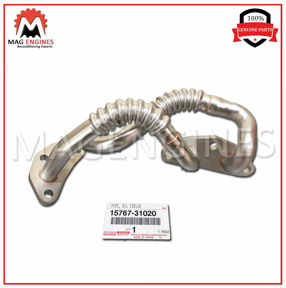 15767-31020 TUBO ENFRIADOR DE ACEITE DE MOTOR ORIGINAL OEM - SIENNA HIGHLANDER LEXUS RX350 Foto 2 de 4