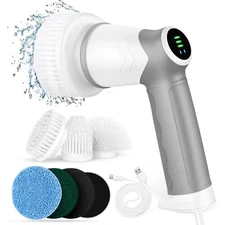Electric Cleaning Brush SetPortable Electric Spin Scrubber with 5 Deep Drill ...