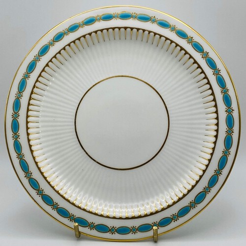 Minton Trio um 1860 Antik Türkis Gold Porzellan Tasse Untertasse & Beilagenteller A2957 - Bild 4 von 24