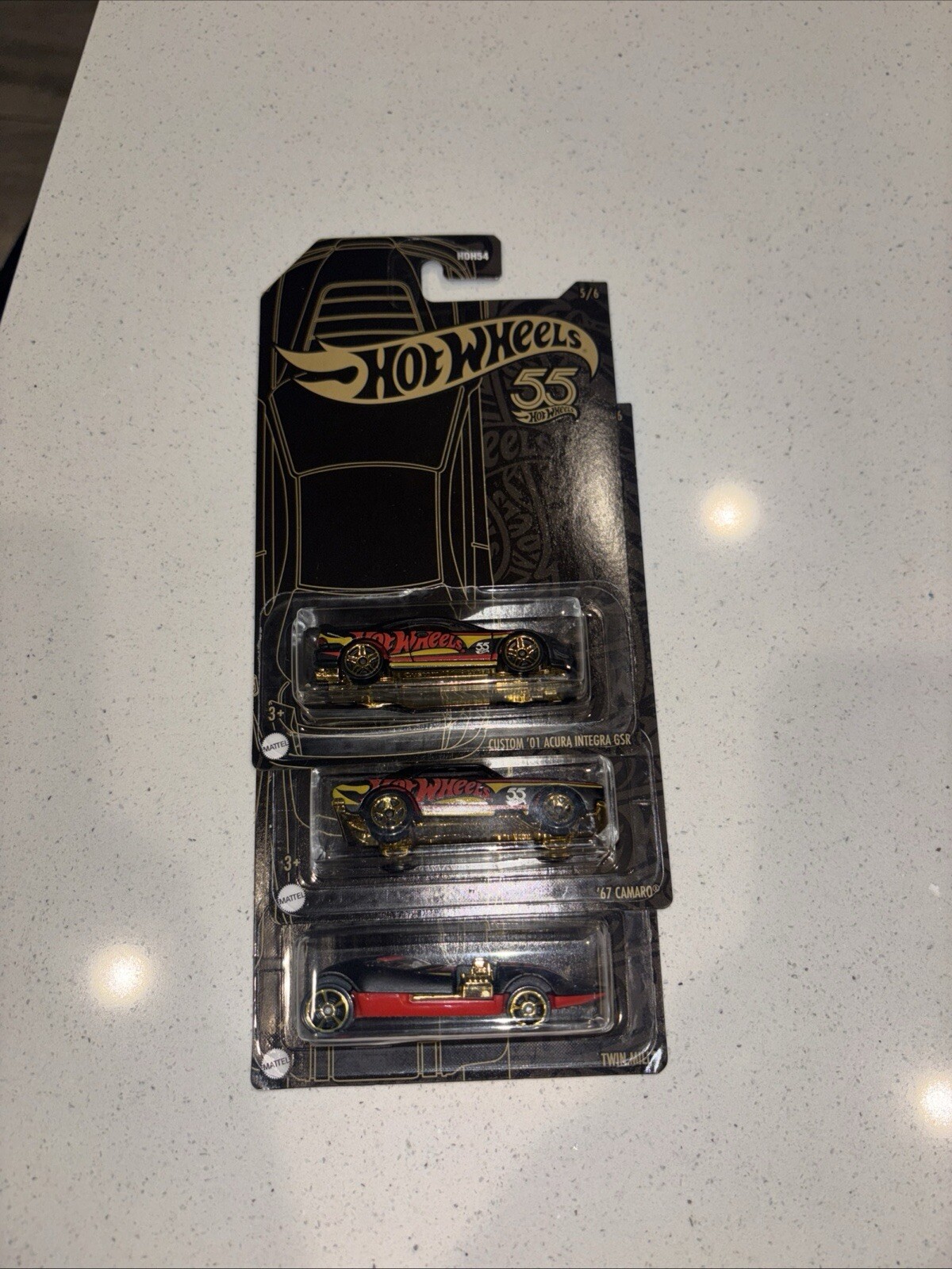 2023 Hot Wheels 55th Anniversary Pearl & Chrome C Case (3 car lot) HDH54-956C