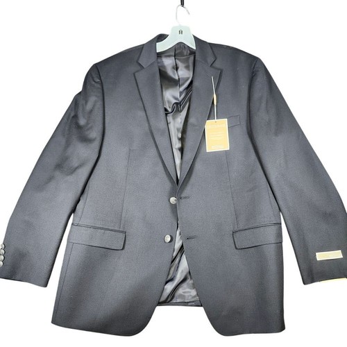 Michael Kors Herren Kris Modern Fit Stretch Wollmischung Anzugjacke Schwarz 44R