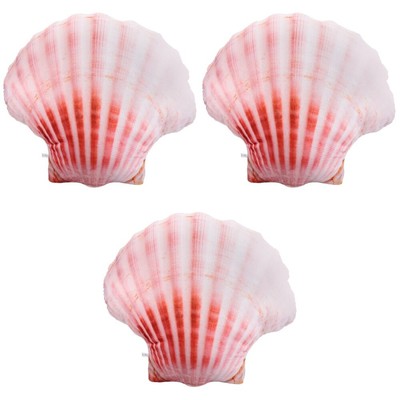  3pcs Cartoon Shell -Form -Wurf Kissen Plüschschale Kissen Plüsch durch Kissen