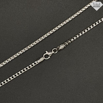 925 Catena Franco Solida In Argento Sterling Albania - Foto 3