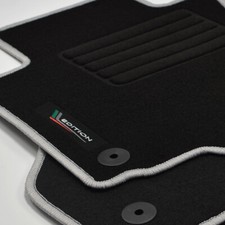 Velours Logo Fußmatten für Skoda Octavia II 1Z Kombi ab Bj.2004 - 2013 ru silber