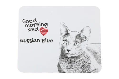 Russische blauwe kat muismat met kat Art-Dog