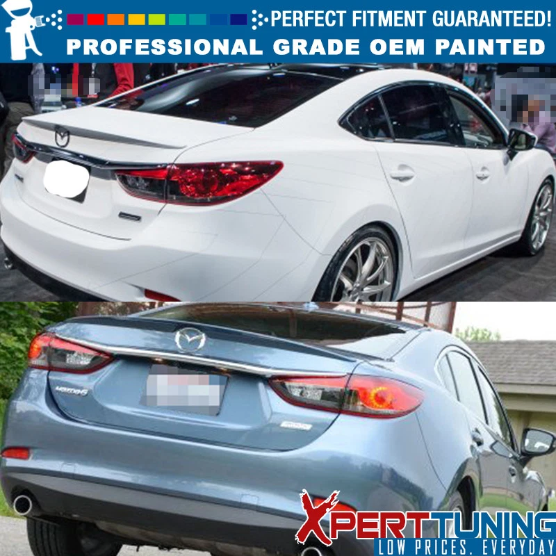 Fits 14-21 Mazda6 Sedan OE Factory Flush Mount Trunk Spoiler Painted Color Foto 3 de 4