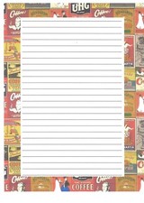 20 Sheets 5 Envelopes A5 Letter Writing Set: vintage coffee ads print 2
