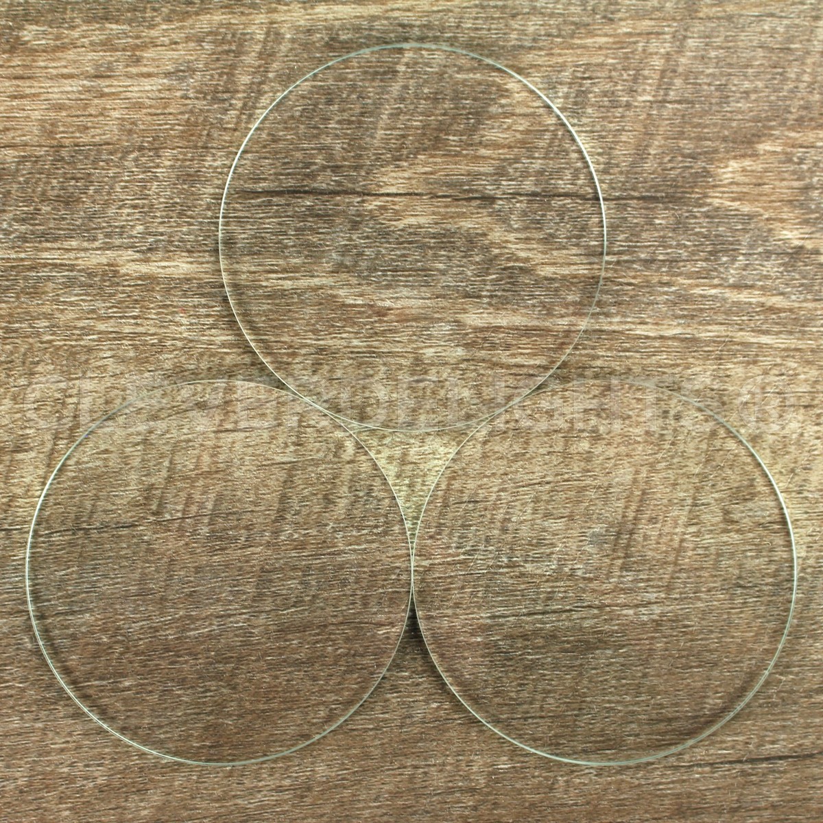 Cleverdelights 2 Round Glass Tiles 10 Pack Clear Flat 2 Inch