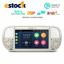 CAR TABLET BIANCO  Fiat 500 autoradio Android 14 4G RAM + 32G ROM wi-fi GPS 7"