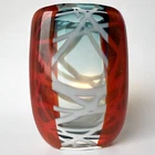 Vintage Murano Italian Art Glass Sculpture Vase 60's hand blown