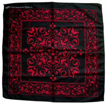 NEW PINK/RED FLOWER PRINT BLACK BANDANA HEAD WRAP HIPHOP 100 COTTON BIKER SCARF