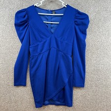Shein Womens Dress Size XL (12) Blue Long Sleeve Zip Closure