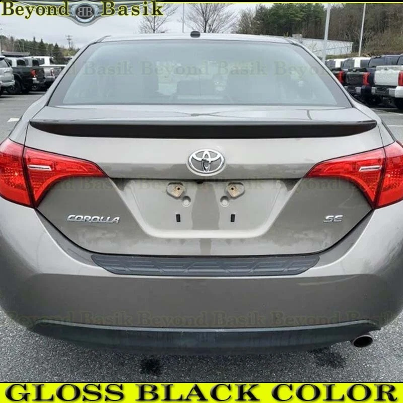Alerón de maletero estilo fábrica negro brillante para Toyota Corolla 2014-2019 sedán Foto 2 de 4