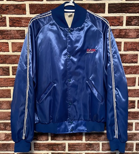 Vtg REMAX REALTORS Satin ABOVE THE CROWD Jacket Mens XL EMBROIDERED Logo NEW NOS - Picture 2 of 4