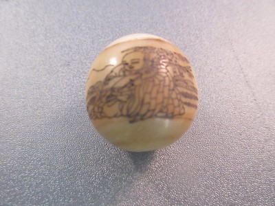 Camel Bone Handcrafted Mahayana Buddhism Composure Lohan Arhat Art & Poetry Bead