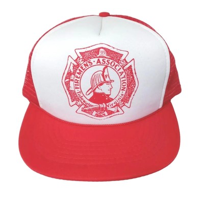 VTG Trucker Hat Firemen's Association Snapback Rope Cap Tidewater Virginia Mesh