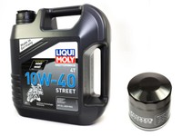 MotoröL Set ÖLfilter MF138 Street 10W40 4 Liter Honda Trx Kawasaki Kfx Suzuki Lt