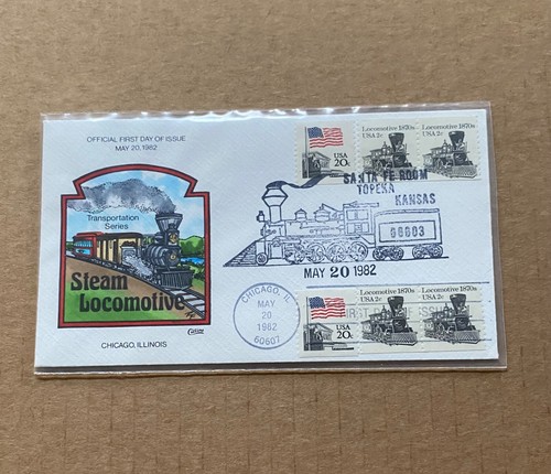 US FDC Collins Hand-Painted #1897a Locomotive 1982 - Picture 3 of 3