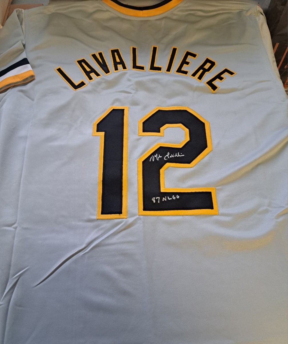 Mike LaValliere Signed Pittsburgh Pirates Jersey 1987 NL Gold
