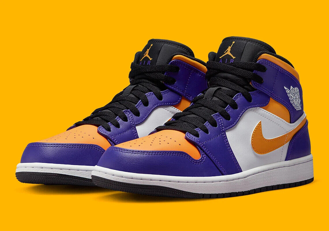 【希少】NIKE AIR JORDAN 1 MID  LAKERS 【28cm】