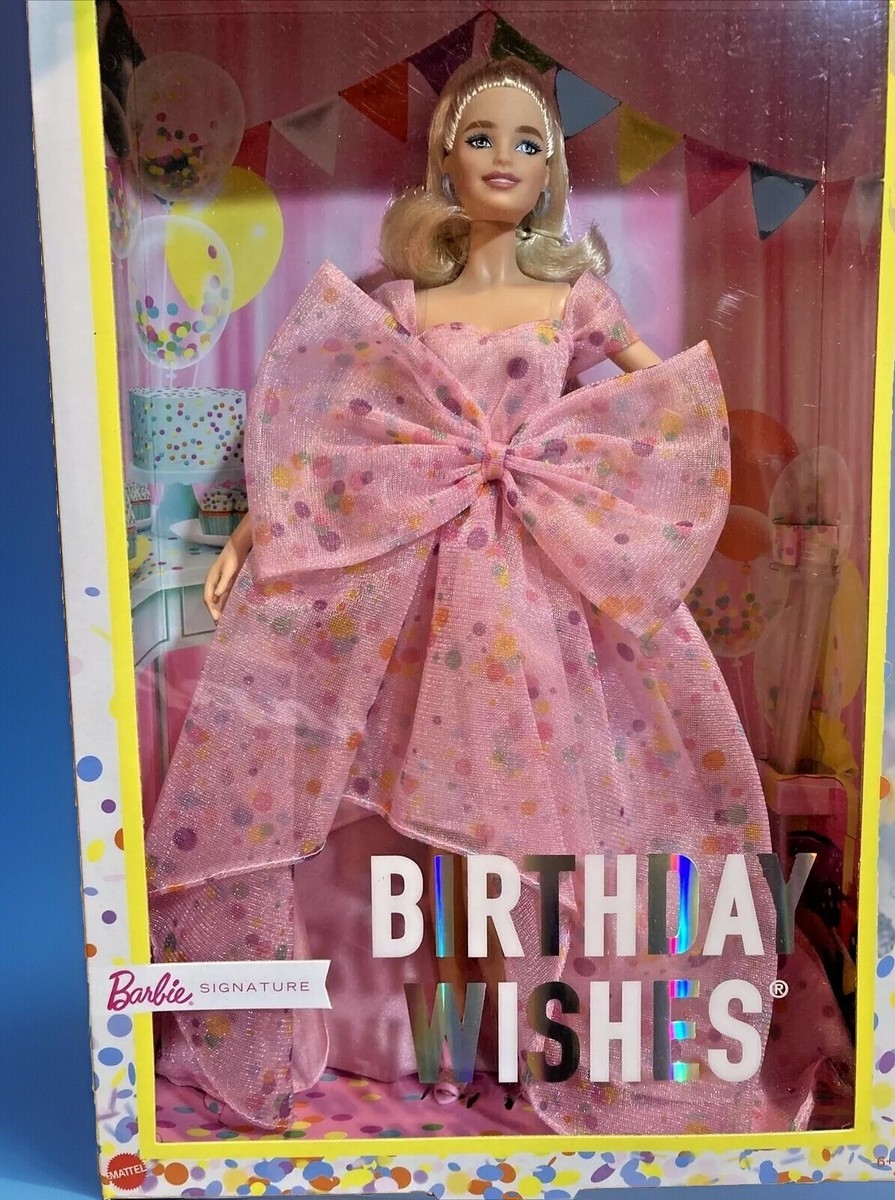 Barbie Birthday Wishes 2021 Mattel Blonde doll- Ships Fast