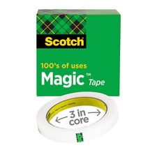 Scotch  Magic Tape 810, 1/2 in x 2592 in, 3 in Core, Boxed