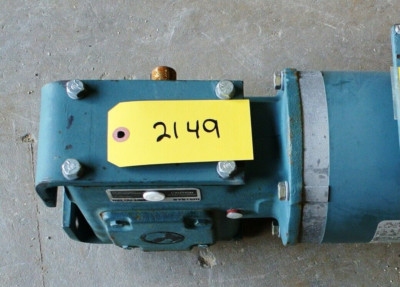 Reliance Electric Motor 1HP 1725RPM 230-460V w Tiger Reducer 1725RPM 1 . 39 rati