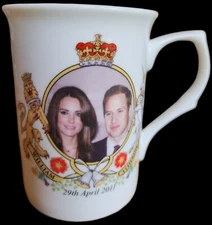 PRINCE WM & PRINCESS CATHERINE Commemorative Staffordshire Royal Garden Bone Chi