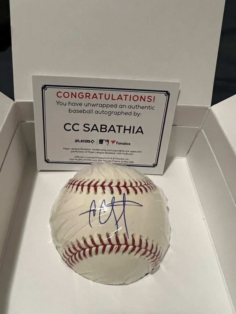 CC Sabathia autographed ROML fanatics baseball from under wraps