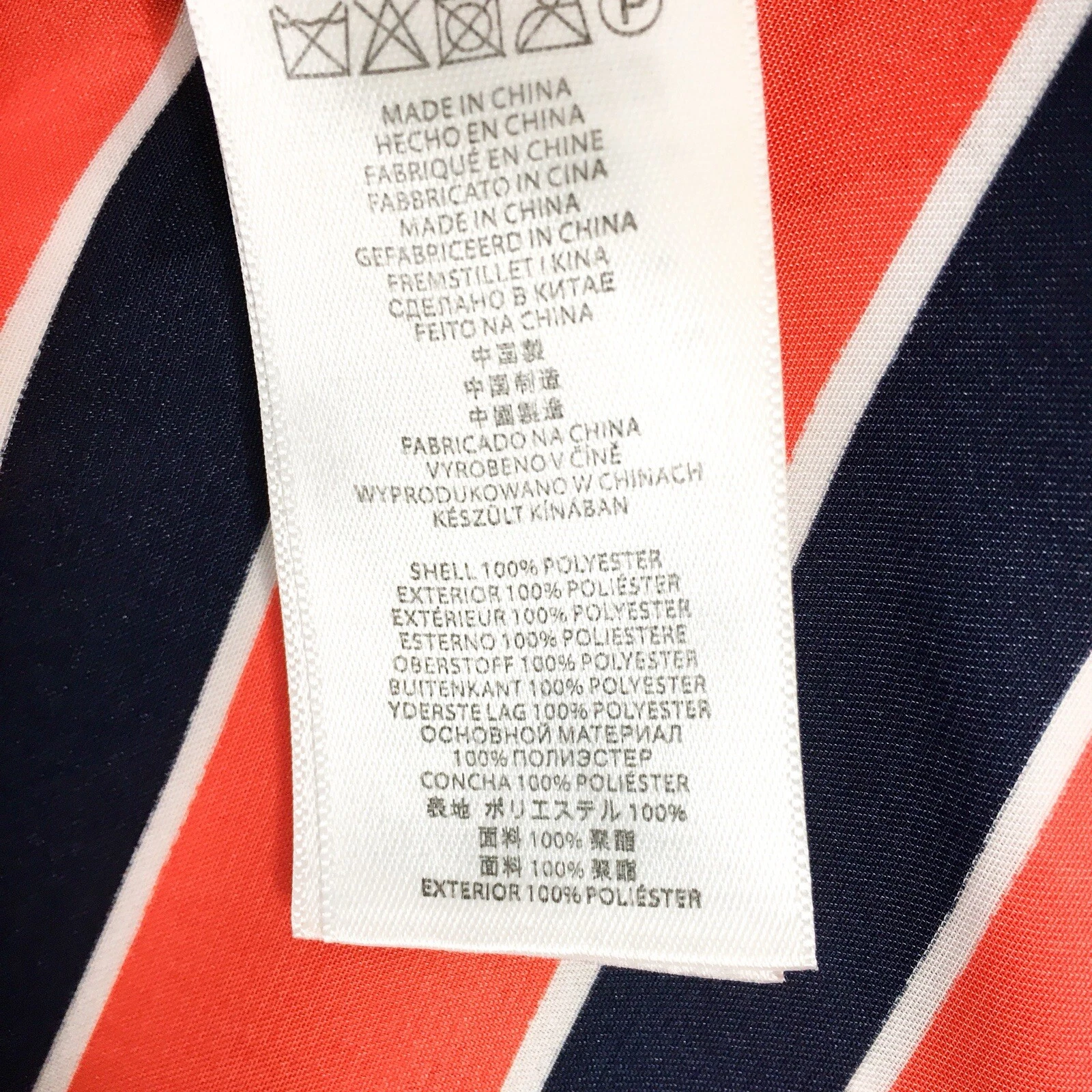 Maxi abito donna smanicato Michael Kors taglia M rosso marino stampa geometrica