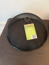 Crofton Black metal mesh food Cover Cookout Dishes  Anti Fly New 13.7 Diameter