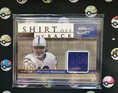 2001 Quantum Leaf Peyton Manning Shirt Off My Back Patch /100 (MEM) Colts