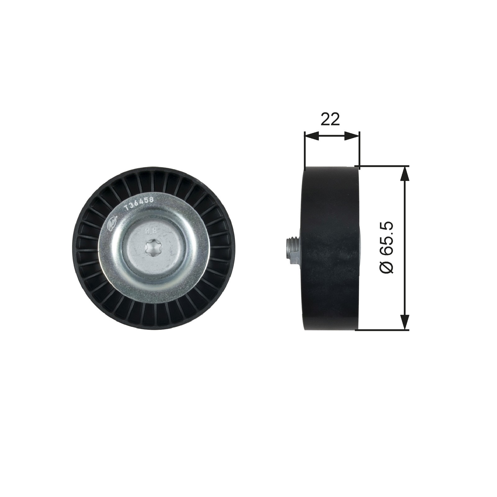 Fits GATES T36458 TENSIONER PULLEY ⭐UK Stock⭐